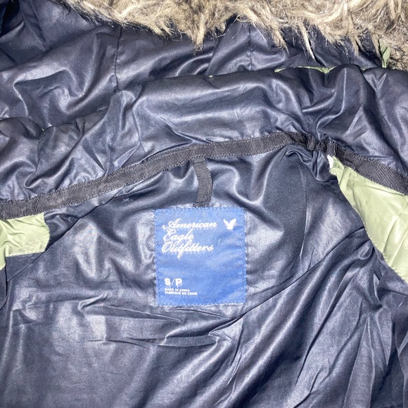 American Eagle Outfitters Olive Green winter coat, small, used - Picture 6 of 7
